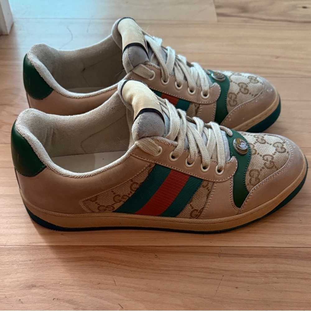 Gucci screener Sneakers with Red and Green Accents